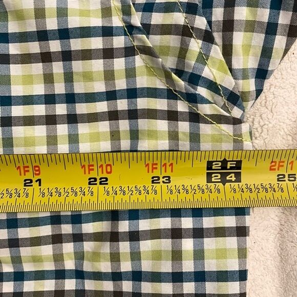 Columbia Green Plaid Check Omni-Shade Button Down Shirt Mens Size XL Outdoors - Picture 5 of 11